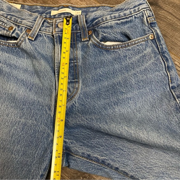 Levi’s wedgie fit jeans high rise tapered leg chewed hem size 27 - Picture 12 of 16